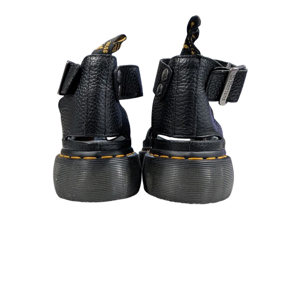 Dr. Martens Clarissa II Quad Womens 6 Leather Platform Black Buckle Sandals NWOB - Picture 4 of 9